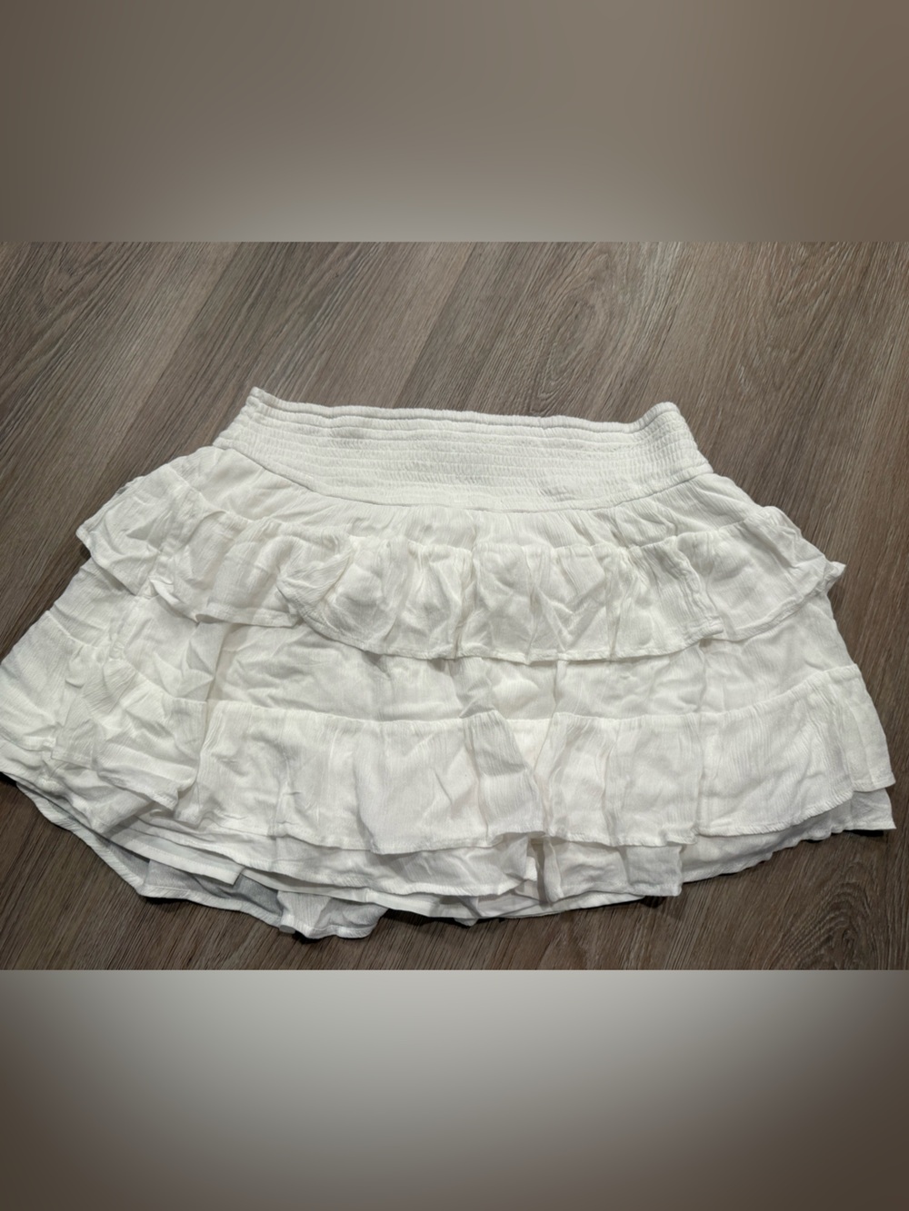 Hollister White Tiered Ruffle Skirt for Girls